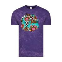 Cloud Purple race sunflower patches Vintage Tee - AdoDesignShop