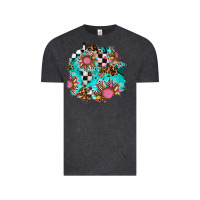 Vintage Black race sunflower patches Vintage Tee - AdoDesignShop