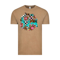 Vintage Coffee race sunflower patches Vintage Tee - AdoDesignShop