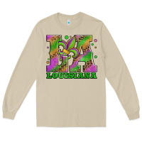 Mushroom mardi gras louisiana fleur de lis Long Sleeve Tee - Jasminsmagicworld