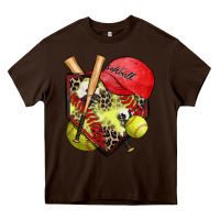 Chocolate Brown softball home plate Heavy Core Tee - Zillion Design Studio