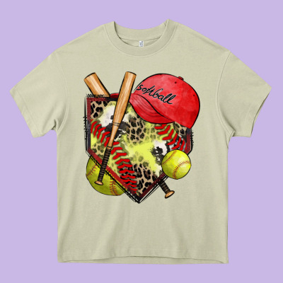 Softball Home Plate Heavy Core Tee Designed By Zillion Design Studio