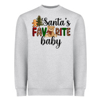 Heather Grey santa's favorite baby Heavyweight Sweatshirt - AdoDesignShop