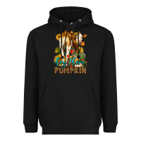 Black Hey There Pumpkin Fall Heavyweight Hoodie - LillyAllenDesigns