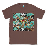 Chestnut bull skull flowers cowhides and leopard Classic Tee - Artiststas