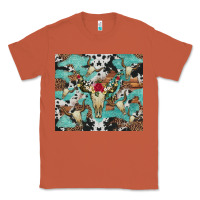 Copper bull skull flowers cowhides and leopard Classic Tee - Artiststas
