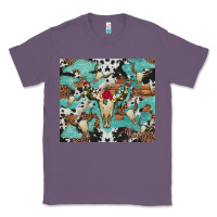 Lavender bull skull flowers cowhides and leopard Classic Tee - Artiststas