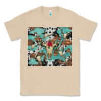 Mushroom bull skull flowers cowhides and leopard Classic Tee - Artiststas