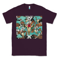 Plum bull skull flowers cowhides and leopard Classic Tee - Artiststas