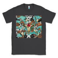 Smoke bull skull flowers cowhides and leopard Classic Tee - Artiststas