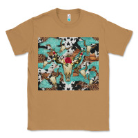 Toasted Coconut bull skull flowers cowhides and leopard Classic Tee - Artiststas