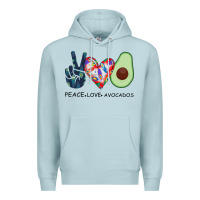 Blue Mist PEACE LOVE AVOCADOS Premium Hoodie - Bettercallsaul