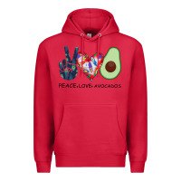 Cardinal PEACE LOVE AVOCADOS Premium Hoodie - Bettercallsaul