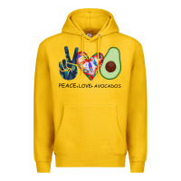 Lemon PEACE LOVE AVOCADOS Premium Hoodie - Bettercallsaul