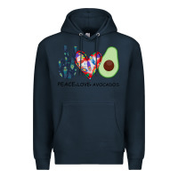 Navy PEACE LOVE AVOCADOS Premium Hoodie - Bettercallsaul