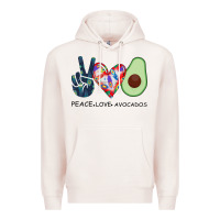 Pale Pink PEACE LOVE AVOCADOS Premium Hoodie - Bettercallsaul
