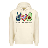 Sandshell PEACE LOVE AVOCADOS Premium Hoodie - Bettercallsaul