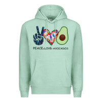 Seafoam PEACE LOVE AVOCADOS Premium Hoodie - Bettercallsaul