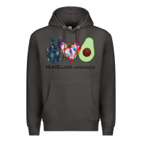 Smoke PEACE LOVE AVOCADOS Premium Hoodie - Bettercallsaul