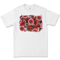 White valentine's day sunflowers leopard cowhide background Premium Tee - RanaPortraitStore