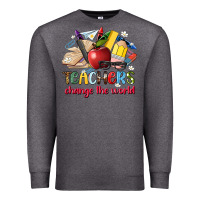 Charcoal Heather teachers change the world Premium Sweatshirt - Artiststas