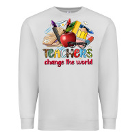 Dove Grey teachers change the world Premium Sweatshirt - Artiststas
