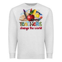 Oatmeal Heather teachers change the world Premium Sweatshirt - Artiststas