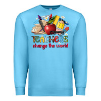 Ocean Blue teachers change the world Premium Sweatshirt - Artiststas