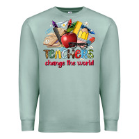 Seafoam teachers change the world Premium Sweatshirt - Artiststas