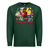 Sports Green teachers change the world Premium Sweatshirt - Artiststas