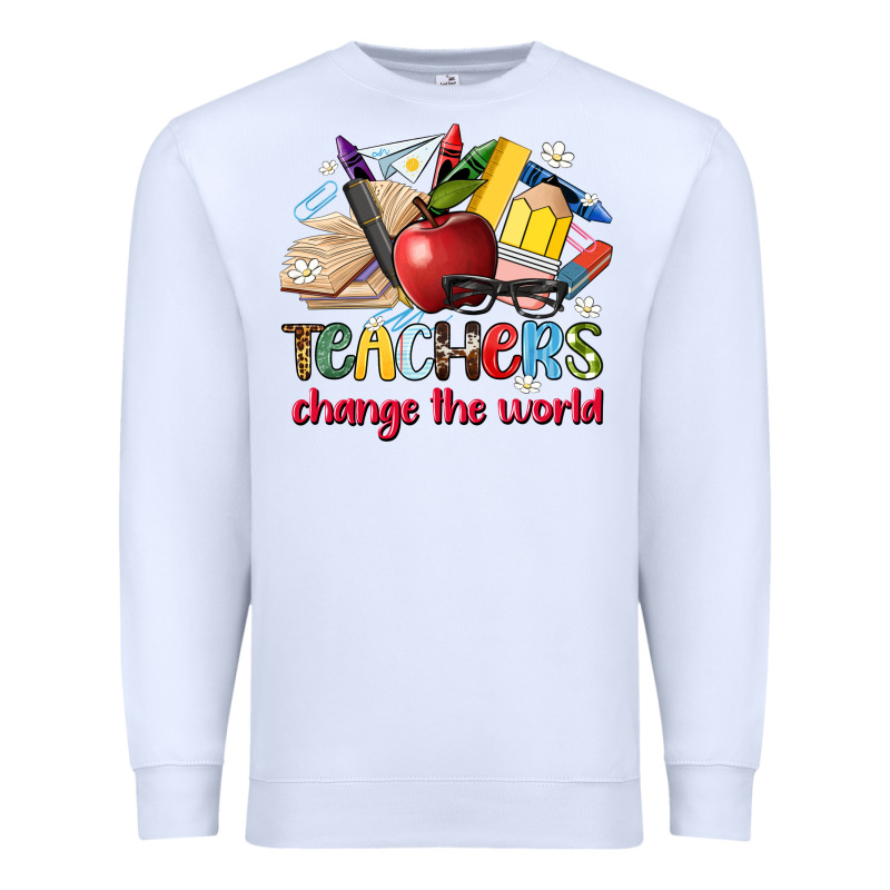 Teachers Change The World Premium Sweatshirt by Artiststas | Teevron