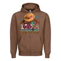 Chestnut hello sunshine Zipper Hoodie - NancyCooperArtShop