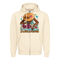 Sandshell hello sunshine Zipper Hoodie - NancyCooperArtShop
