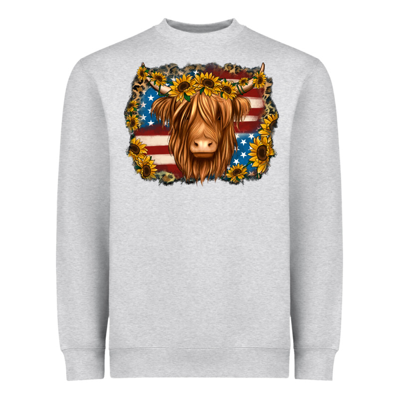 4th Of July Shaggy Cow Heavyweight Sweatshirt by Jasminsmagicworld | Teevron
