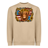 Mushroom 4th of july shaggy cow Heavyweight Sweatshirt - Jasminsmagicworld