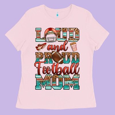 Ladies Tee loud and proud football mom