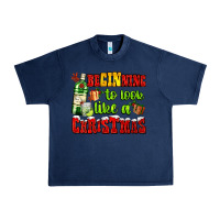 Navy beginning to look like a christmas with gin and gifts Urban Heavy Tee - AdoDesignShop