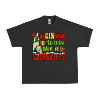 Pigment Black beginning to look like a christmas with gin and gifts Urban Heavy Tee - AdoDesignShop