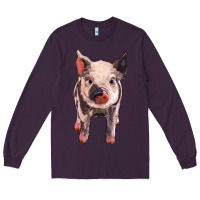Plum pig Long Sleeve Tee - BarkalooDesign