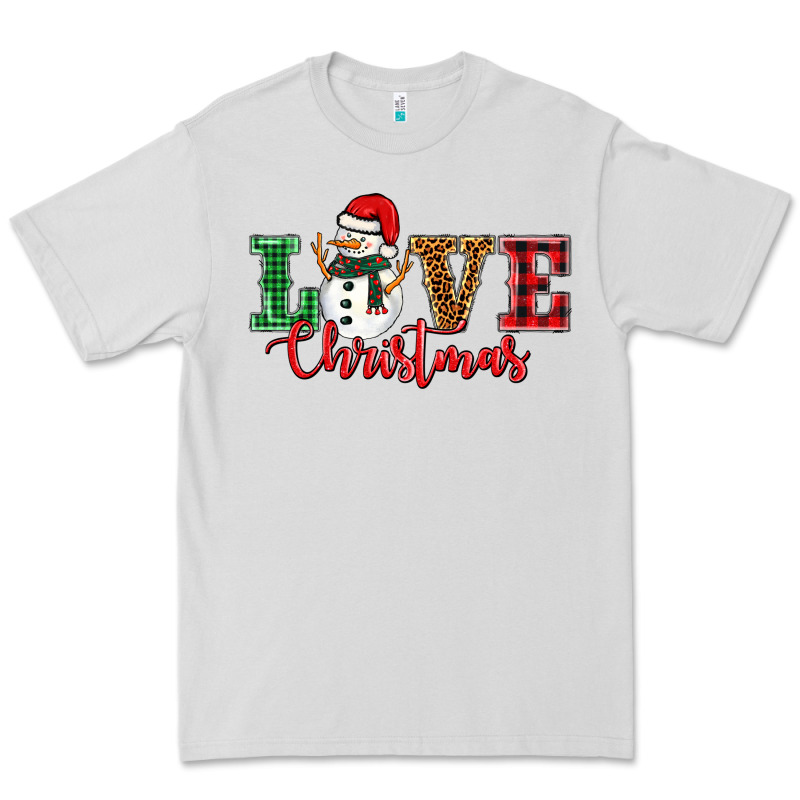 Love Christmas Snowman Premium Tee by BarkalooDesign | Teevron