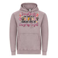 Vintage Zinc sometimes i just have to let god fix it Vintage Hoodie - JahusDesignShop