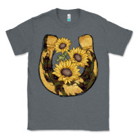 Charcoal Heather horseshoe sunflower camouflage Classic Tee - AdoDesignShop