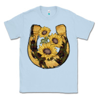 Dusty Blue horseshoe sunflower camouflage Classic Tee - AdoDesignShop