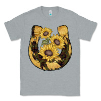 Heather Grey horseshoe sunflower camouflage Classic Tee - AdoDesignShop