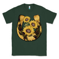 Sports Green horseshoe sunflower camouflage Classic Tee - AdoDesignShop