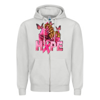 Dove Grey Hope Breast Cancer nails Zipper Hoodie - NancyCooperArtShop