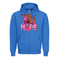 True Royal Hope Breast Cancer nails Zipper Hoodie - NancyCooperArtShop
