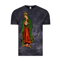 Cloud Black our lady of guadalupe Vintage Tee - JahusDesignShop