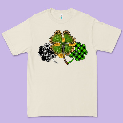 St Patricks Day Shamrock Gold Premium Tee Designed By Ranaportraitstore
