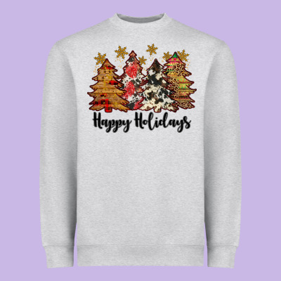 Happy Holidays Heavyweight Sweatshirt Designed By Jahusdesignshop